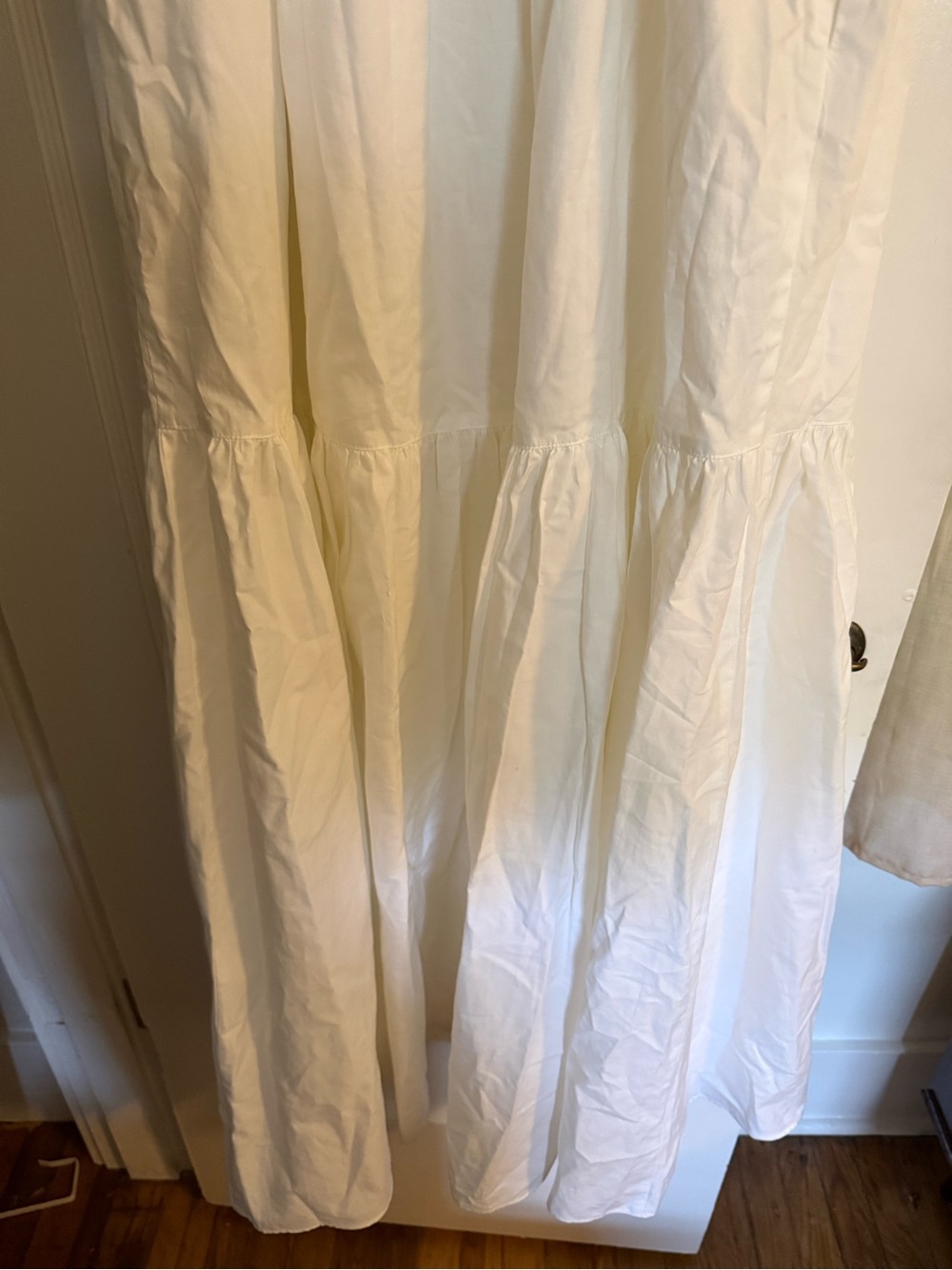 rag & bone White Maxi Spaghetti Strap Tiered Dress - Picture 5 of 8